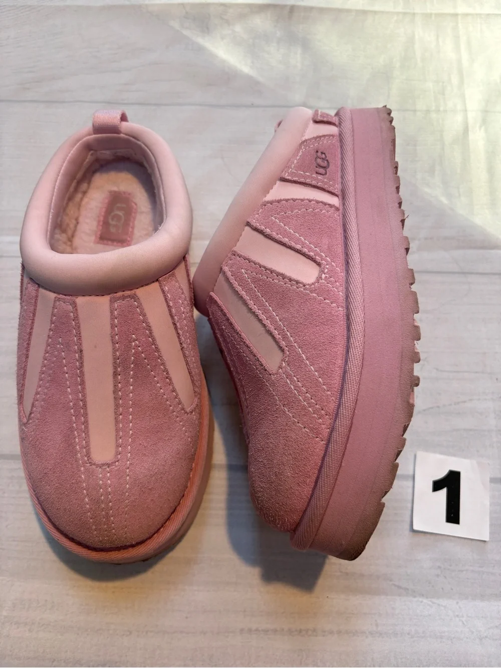 UGG Kids Pink Slip-On Clog Sneakers